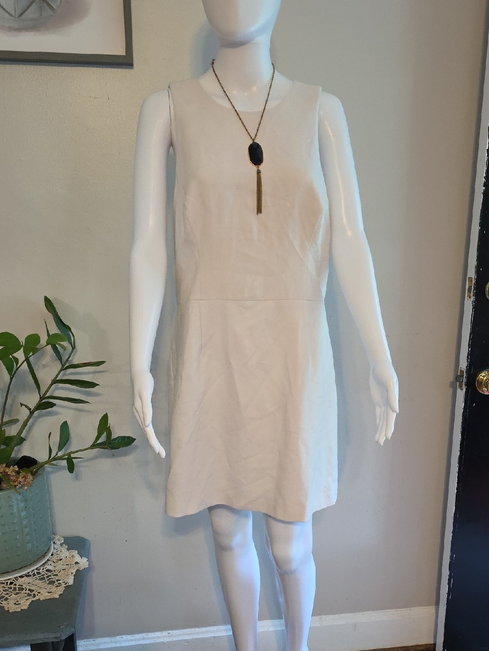 French Connection Sleeveless Mini Dress in Cream